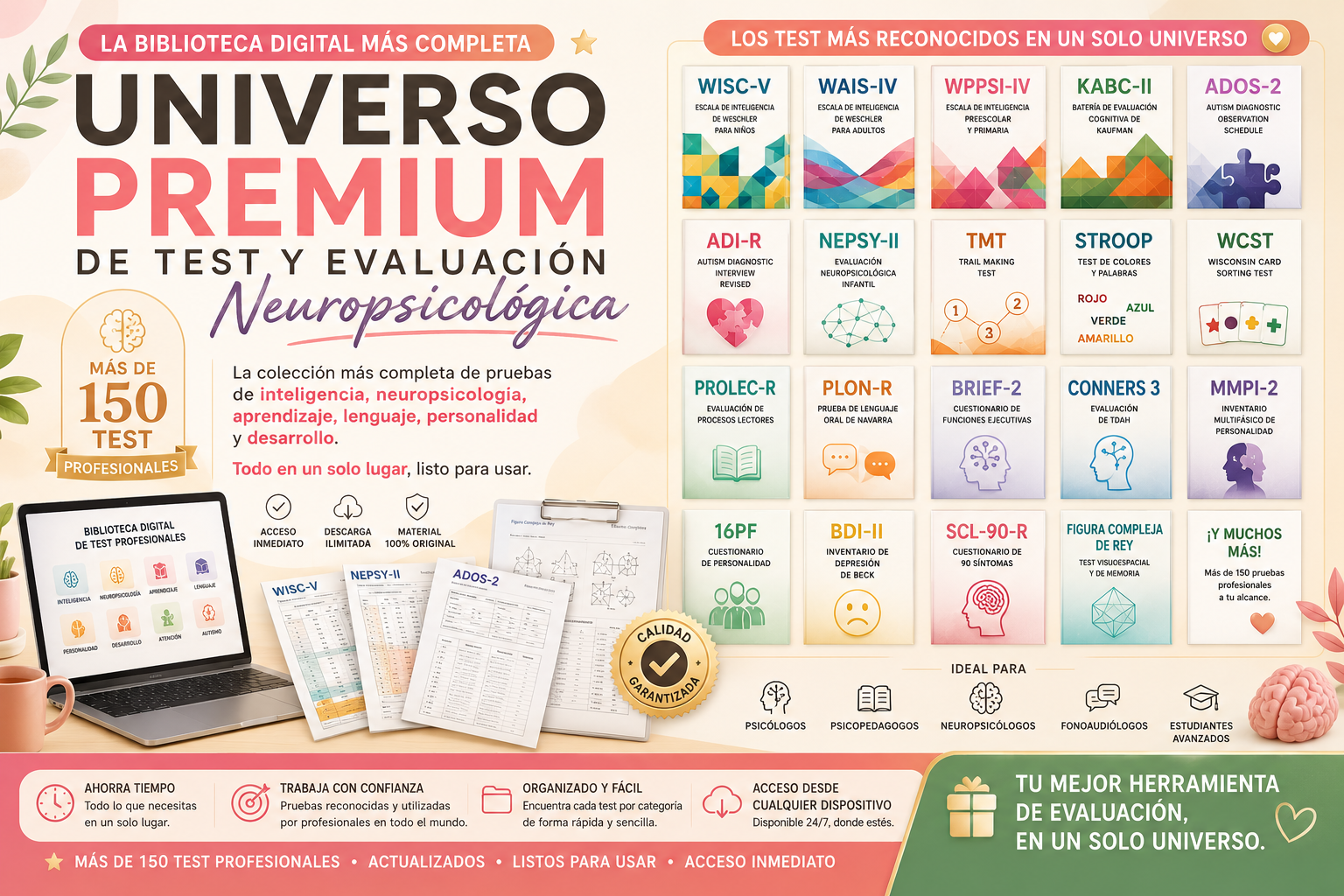 Universo Premium de Test y Evaluación Neuropsicológica